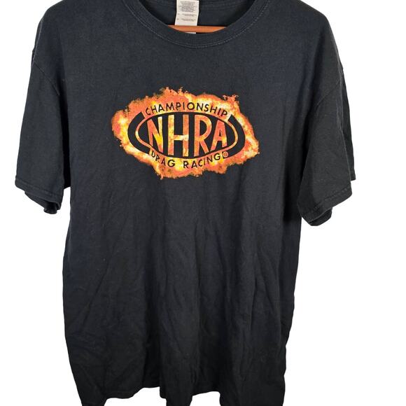 NHRA Hot Rod Association Championship Drag Racing Flame Fire Shirt Tee Large - Picture 1 of 3
